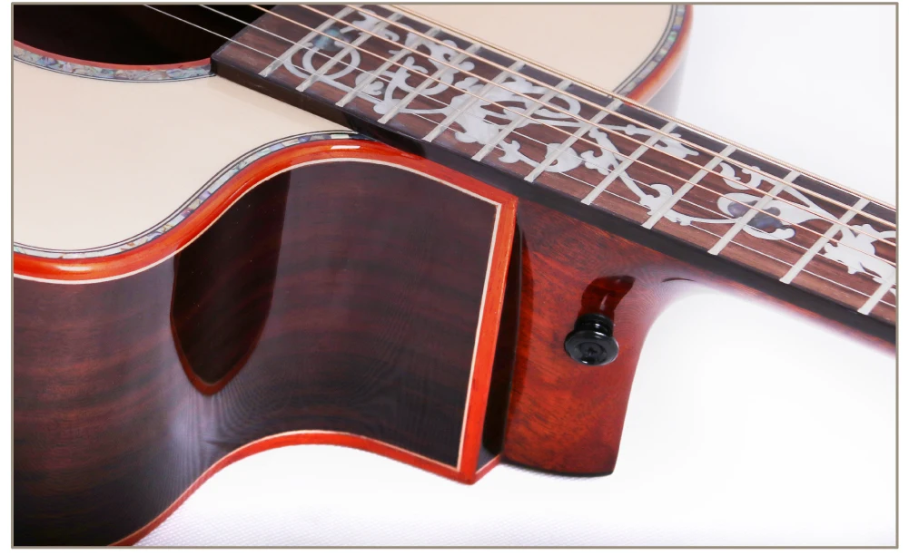 High quality All solid Rosewood acoustic guitar XO bone bridge guitar 