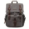 Men's cotton Canvas Backpack Travel Rucksack