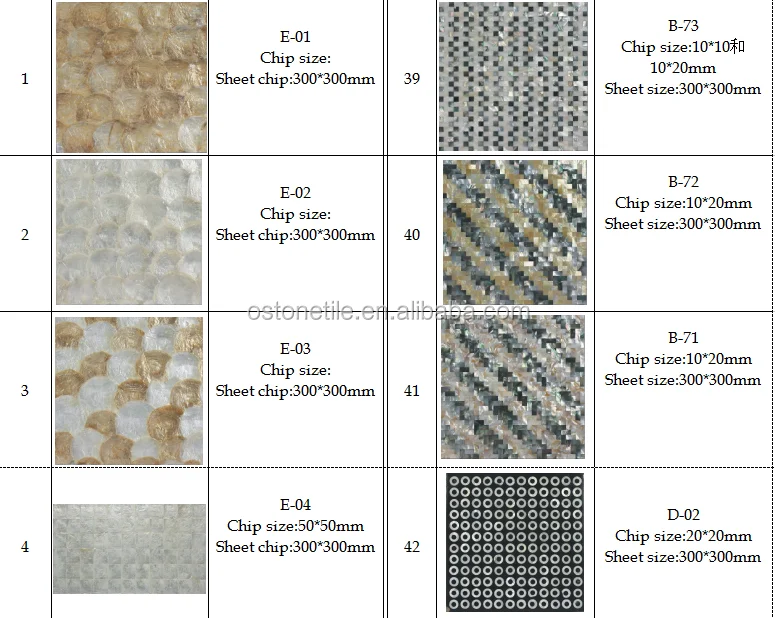 imported capiz shell mosaic tile