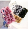 Winter Warm Fluffy Case for iPhone X XS Max XR, leopard print for iphone fluffy case 6 7 8