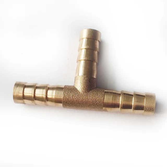 

Brass Barb Fitting Tee 3 way Hose Barbed connector For 6mm 8mm 10mm 12mm ID hose