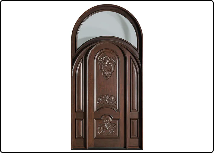 New Designs Arch Frame Interior Rounded Wooden Door