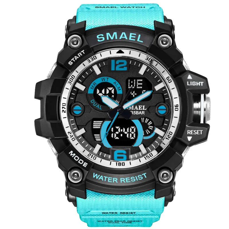 

WJ-7714 Casual Luxury Luminous Watches Colorful Waterproof Handwatch High Quality Quartz With Digital Watch For Men, Mix