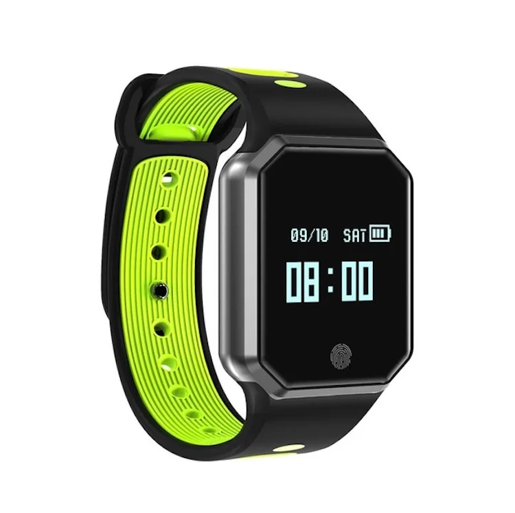 

QW11 Phone reminder Smart Sports bracelet 2018 remote camera silicone band fitness tracker waterproof, Blue;gray;green;red