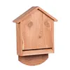 Custom logo FSC certified solid wood bat house garden bat box with double chamber