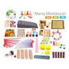 Wooden educational toy montessori material set made in China
