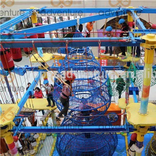 Zip-Line Recreational Outbound Rope Obstacle Course Facilities for Amusement Park on Sale