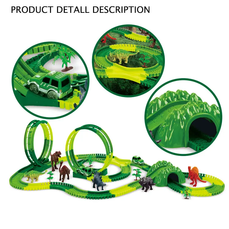 dinosaur double loop track set