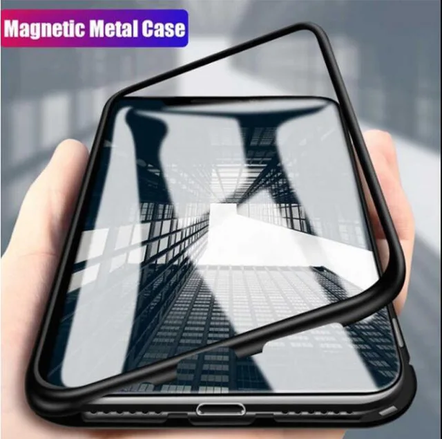 

Factory Wholesale Metal Magnetic Phone Case For Samsung Galaxy S8 S9 S10 Plus S10E A30 A50 A7 A8 A9 J4 J6 Plus 2018, Black,white,red,blue,gold