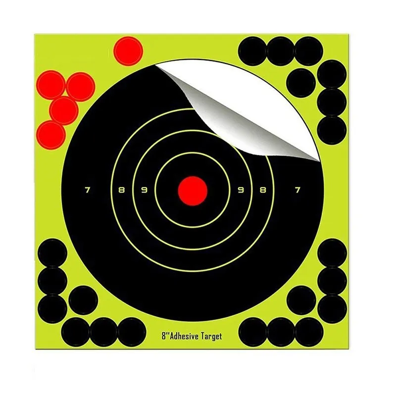 30 Pack 8" Splatter Reactive Self Adhesive Shooting targets 