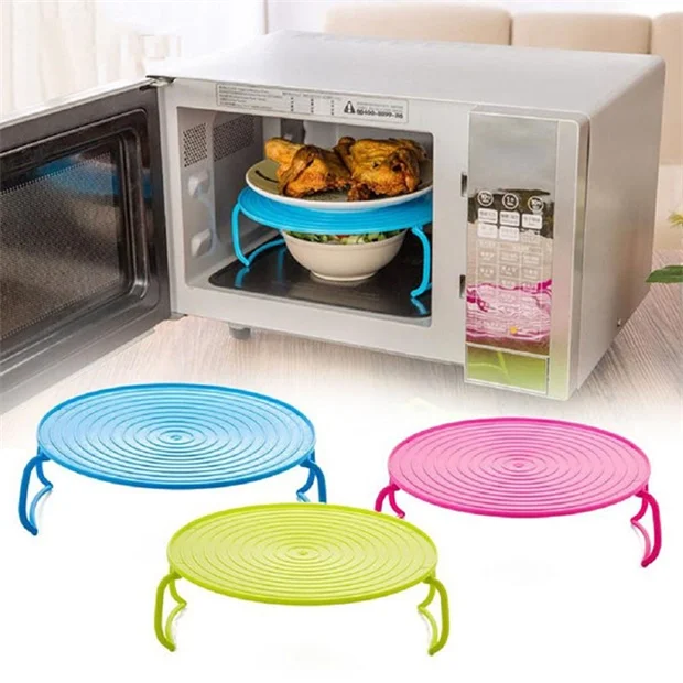 plastic microwave oven Shelf Heating Steaming Rack