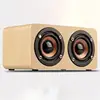 Good Quality Speaker Retro Classic Wood Hifi Mini Sound Box Aux For xiaomi Speakers TF Card Drive