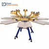 8 color 8 station silk Press Printer/rotary silk screen printing machine