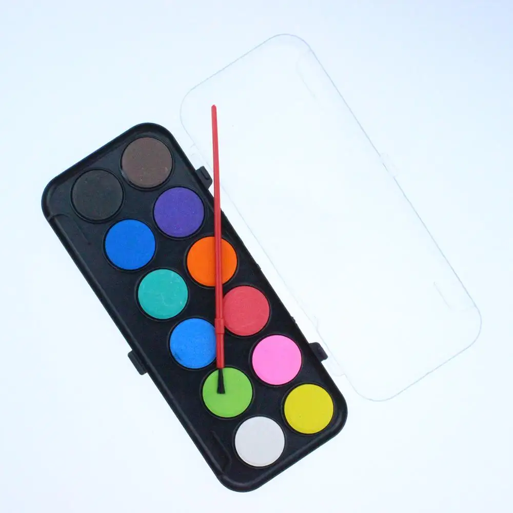 Watercolors Multicolor Watercolor Paint Set, Packaging Type: Plastic Box,  Packaging Size: 12 Pcs