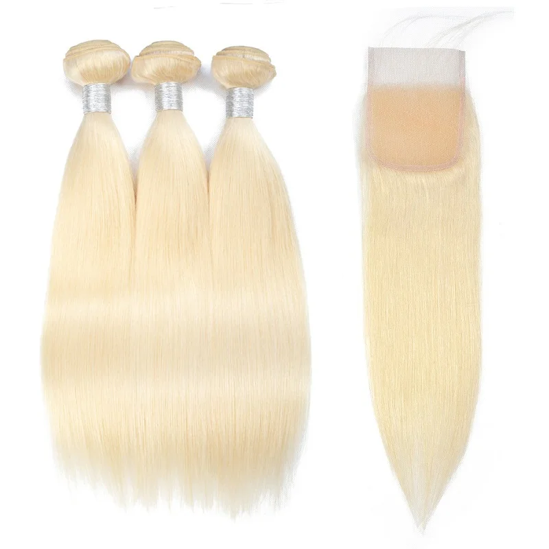 

Wish Shopping Online Wholesale Brazilian Mongolian 613 Blonde Human Hair Bundles With Free Middle Three Part Lace Closure, T1b/4/27;t1b/4/30;t1b/27;t1b/30 available