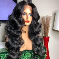 

Top Quality Full Lace Human Hair Wigs Brazilian Hair Big Body Wave With 180% Density Wholesale