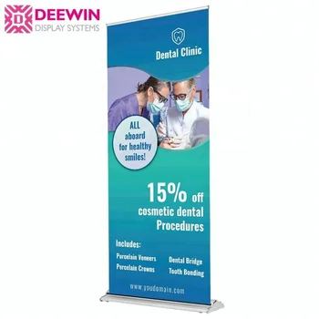 Silvestep Aluminum Portable Roll Pull Up Retractable Banner Stand