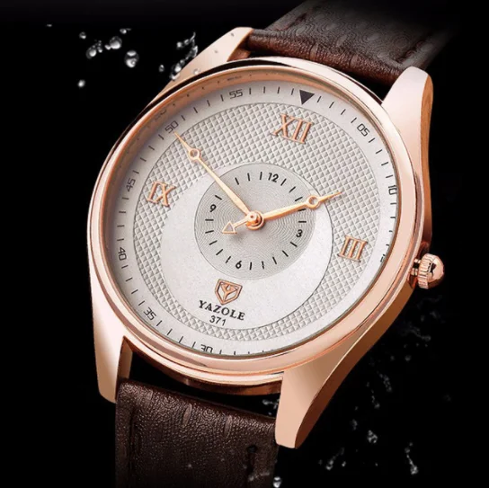 

YAZOLE Especial Rose Gold Wrist Watch Masculino Fashion Casual Business High-end Quartz Watch man hot LUXURY