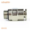 PC g thread 1/4'' one way pneumatic accessories hose connector one touch fitting pneumatics m5 push to connect