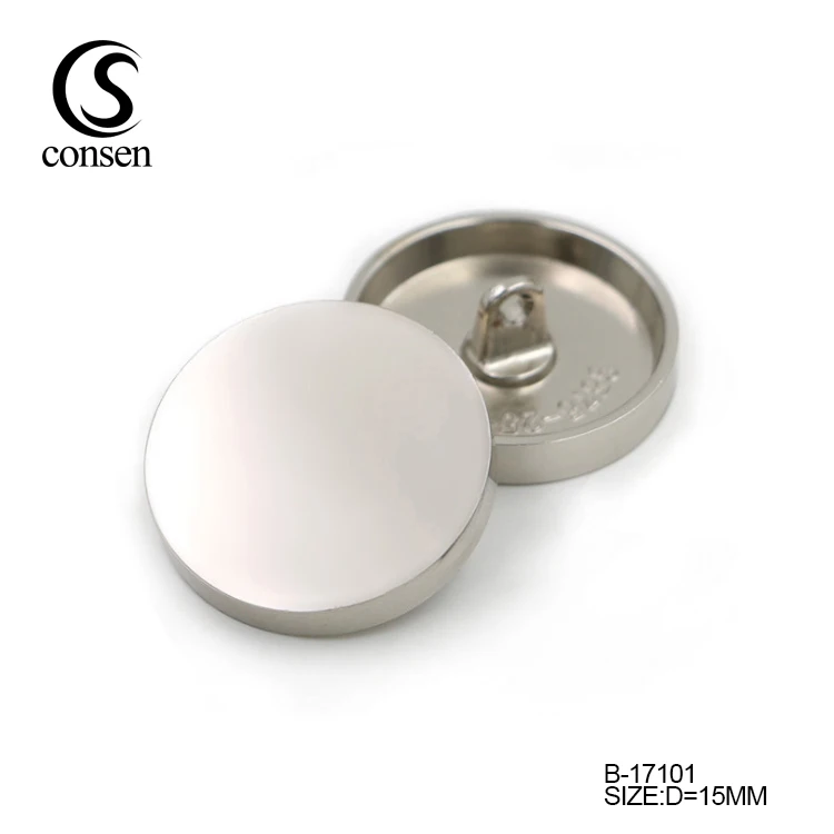 Stocking design custom gold flat shank button for coats