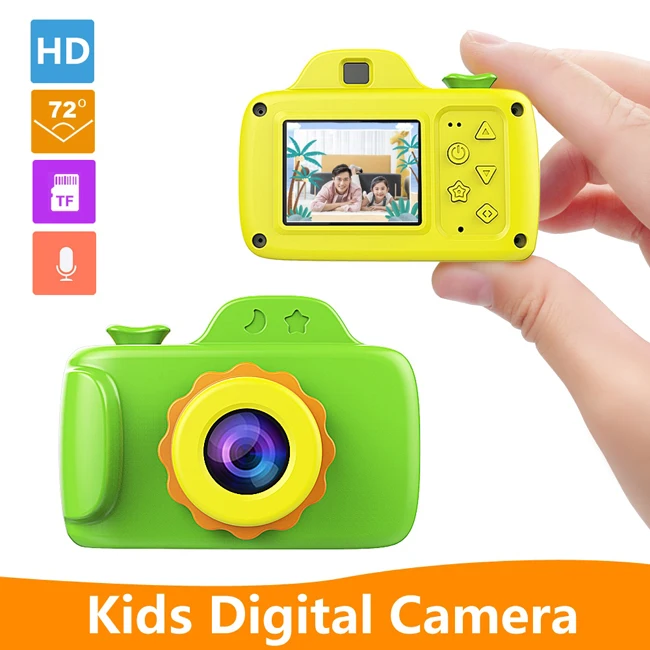 

Mini kids digital photo camera with colorful photo frames and protective case, N/a