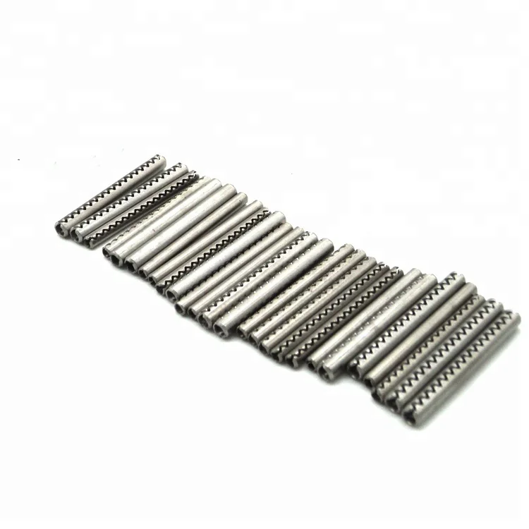 
Professional custom 316/304 stainless steel Toothed pin Slotted Spring Lock Pins 