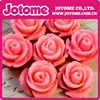 Wholesale nice flat back Pink resin rose flower buttons
