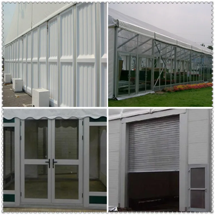 Canopy Tent with Fixed Rolling Door & Sandwich Wall for Warehouse