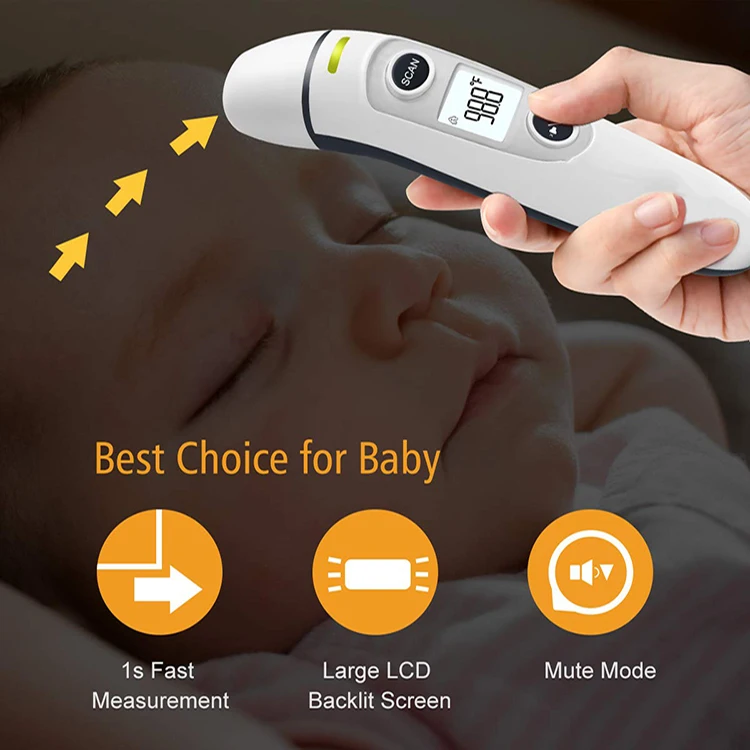 Forehead And Ear Infrared Thermometer Baby Thermometer Digital Thermometer CE ISO FDA approved