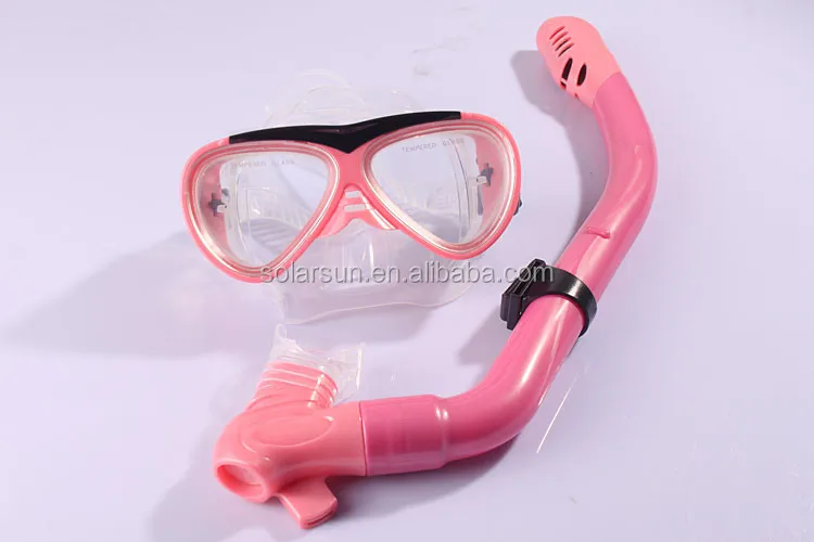 2018 Hot sell cheap fashion underwater scuba diving mask snorkel + diving flipper Combo wave snorkel set for kids children