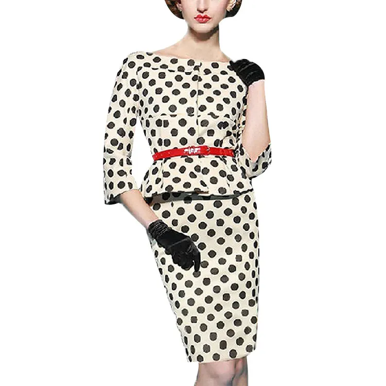 Fair Lady's Long Sleeve Suit Party Wear Business Dress