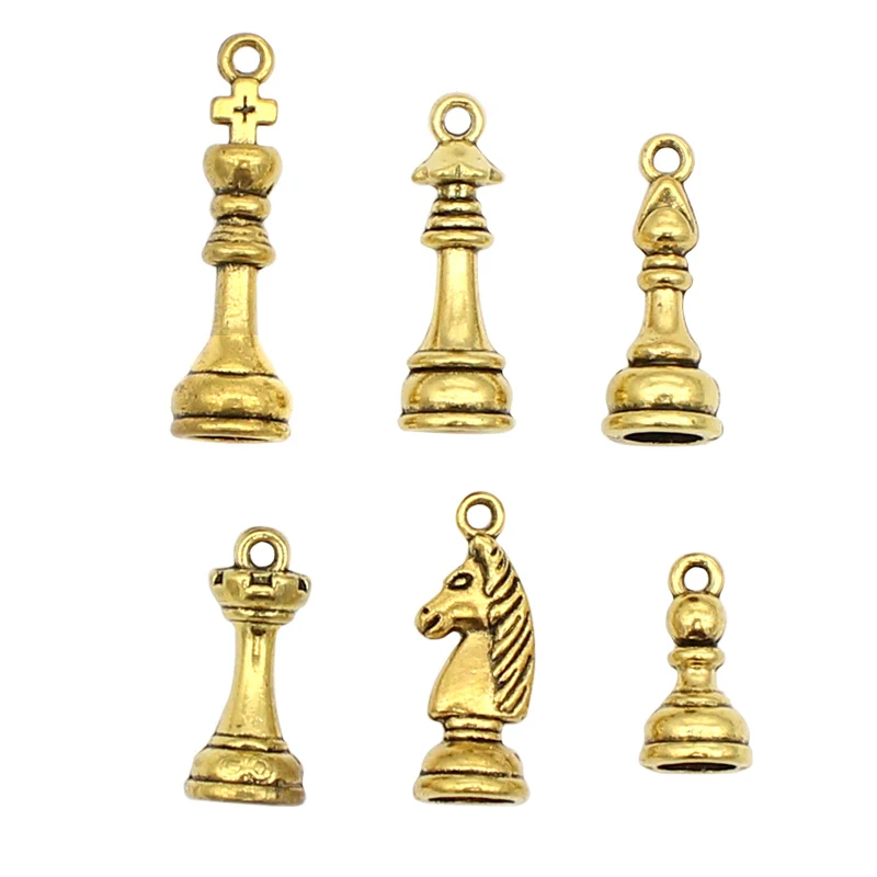 A set   lovely delicate international chess Charm Pendant  new