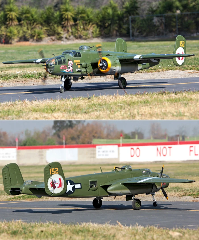 High Quality Electric Rc Warbird Model Airplane Kits B25 Apache