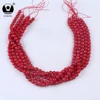 Smooth dyed semi precious stone beads loose beads red coral beads