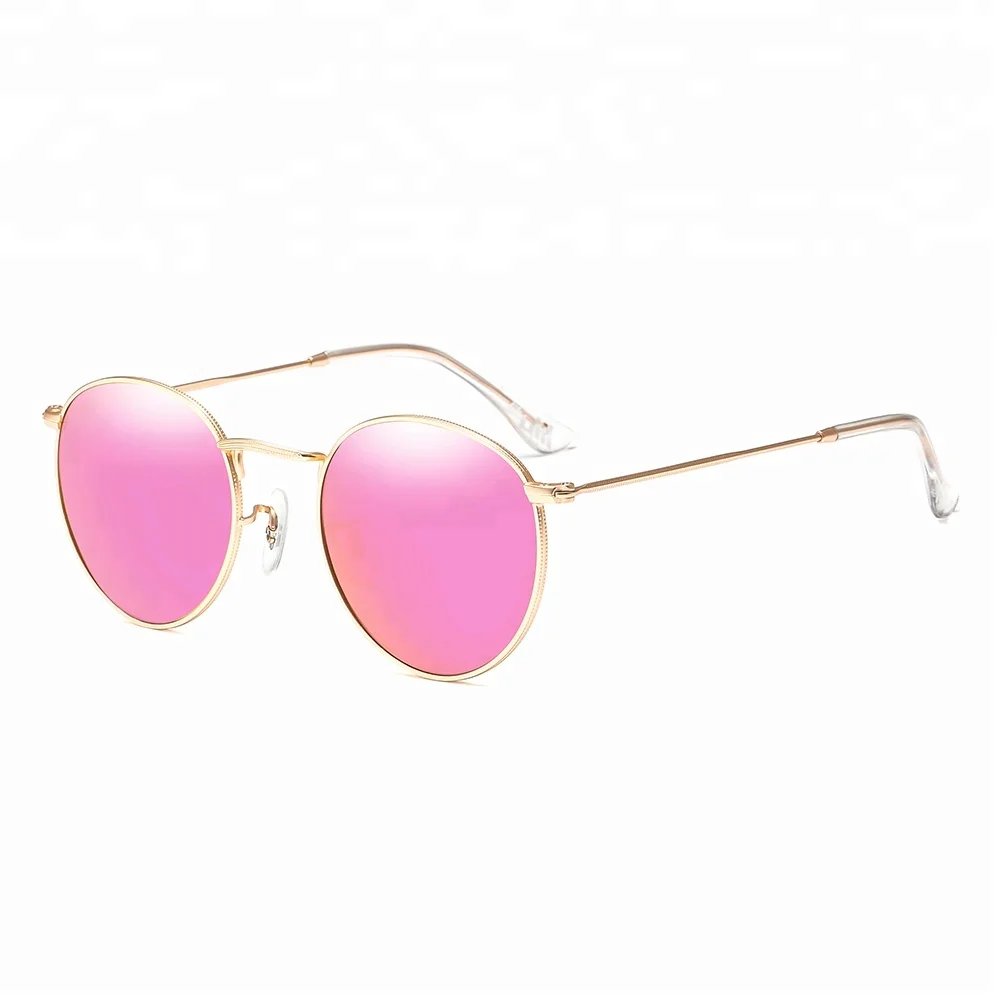 

JH Gafas de Sol Fashion Metal Vintage Round Women Pilot Polarized Sunglasses 2019, Customize