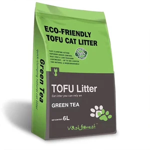 Image of 100% natural dust free eco-friendly antibacterial deodorizes tofu cat litter