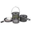 Outdoor Cookware Mess Kit for Camping Lightweight Cookset with kettle pan pot tea pot backpack portable camping equipment