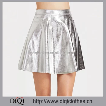 Metallic Silver Short Dress