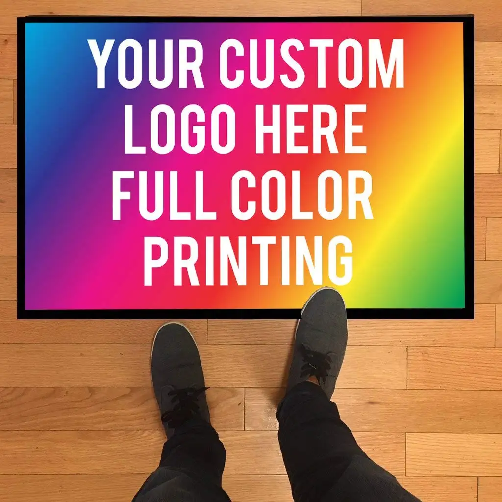 Custom Printed Race Car Garage Pit Mat Moto Dirt Track Nylon Rubber