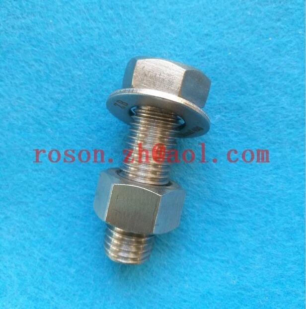 
Hastelloy C22 UNS N06022 Alloy C22 2.4602 HEX BOLT AND HEX NUT,FLAT WASHER 