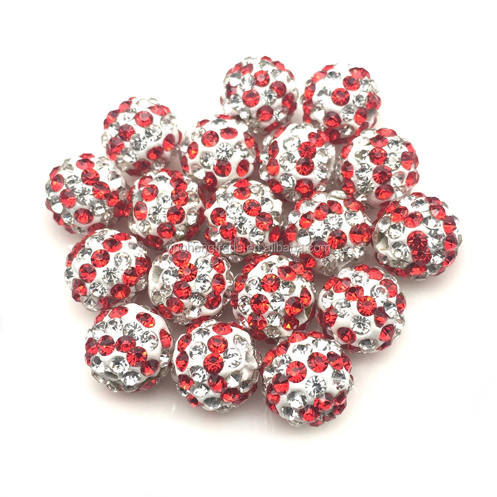 

Manufacturer Supply Crystal Rhinestone Stripe Clay Pave Loose Ball Beads for Jewelry Making, 32 colors for your choice
