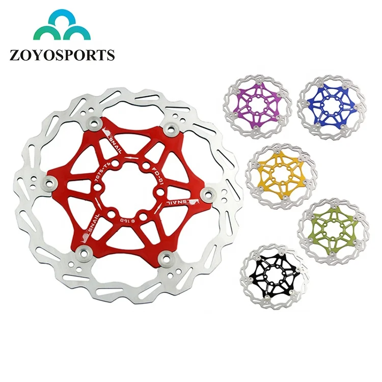 

ZOYOSPORTS Mountain Bike MTB DH 6 inch 160mm 180mm 203mm Float Floating Disc Brake Rotor Cycling Bicycle Rotors, Black,red,blue,gold,green,purple