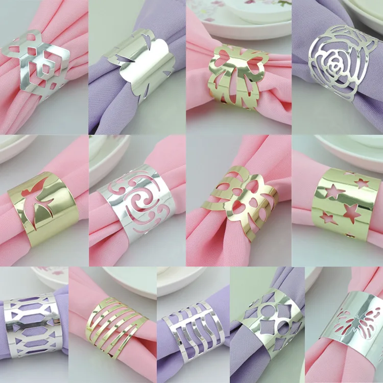 Hs00500 Cheap Bulk Silver Metal Pearl Napkin Rings Napkin Holder Buy