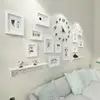 High Quality Custom Solid Wood 12 Piece Black Photo Frame Wall Gallery Kit Picture Frame Set