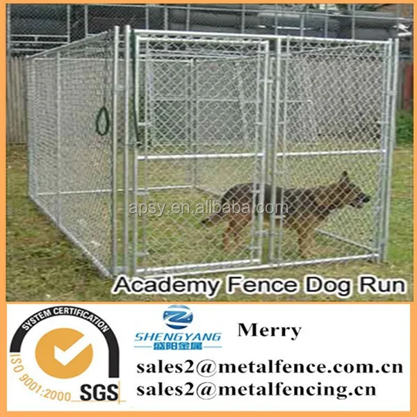 with roof and large run outdoor chain link dog kennel enclosure fence