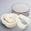 8pcs beautiful design flower plastic cake cutter Cookie Cutter cake tools