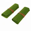 Custom Logo Office School Supply Roll Up Felt Pouch Pencil Bag Solid Color Felt Pencil Case With Binding Tape