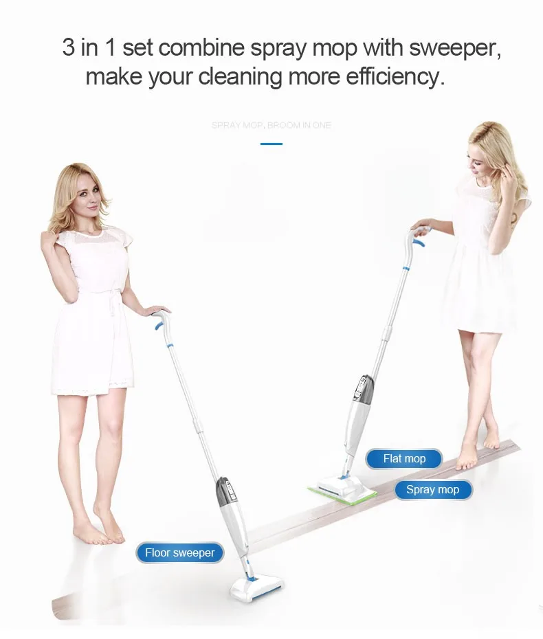 Boomjoy New Design Multifunction Steam Mop With Carpet Sweeper Combined