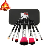 

Beauty Needs iron box portable makeup Brush Sets Cute Design 7Pcs hello kitty Makeup Brushes Set