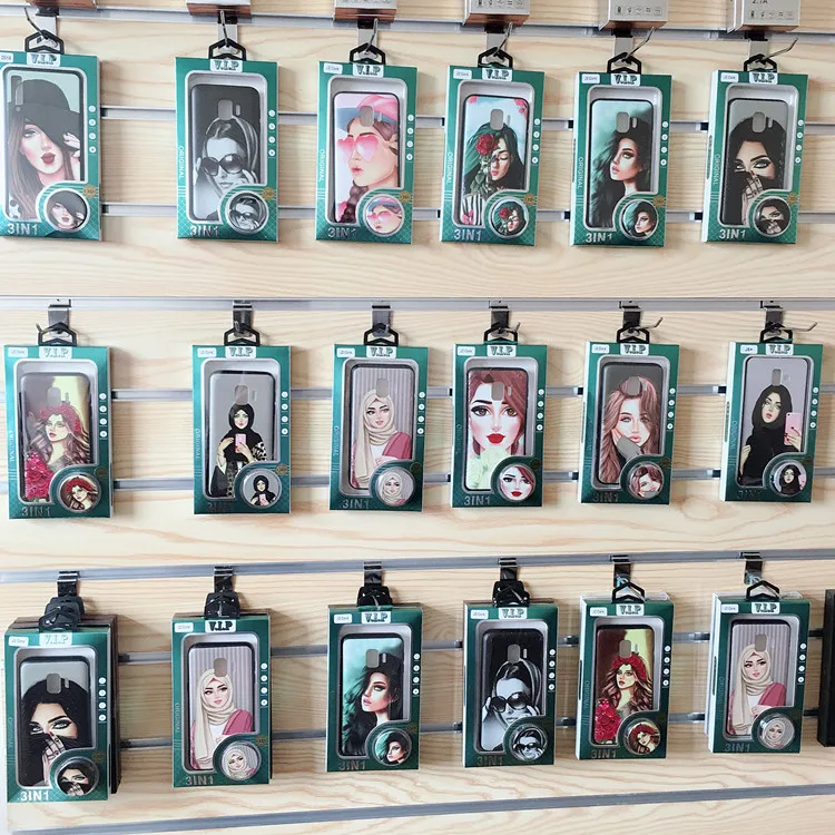 

2019 new hot phone accessories bulk wholesale 3D girls designs phone cases with holder, Mix